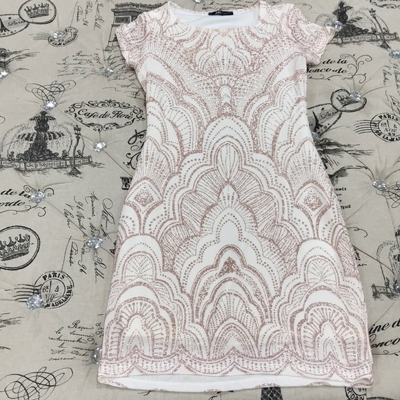 JUMP Glitter Short Sleeve Bodycon Dress - Picture 6 of 10